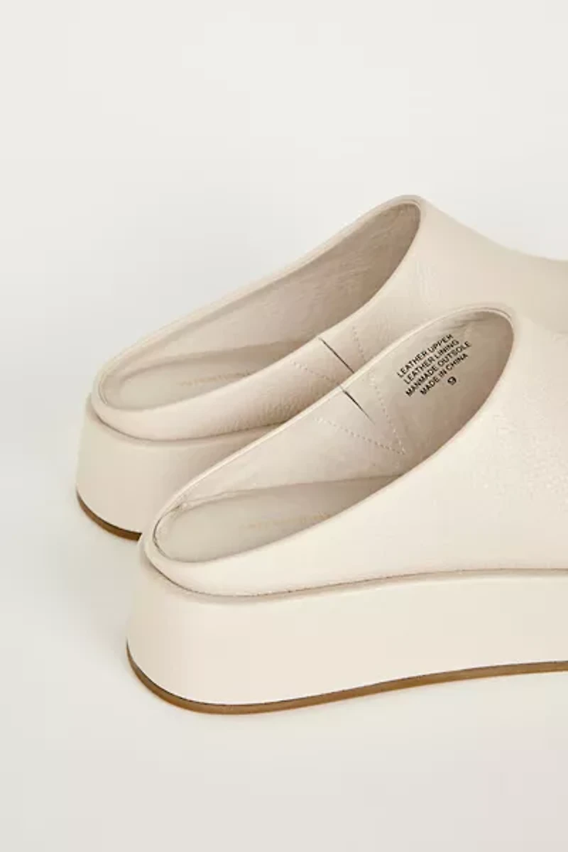 Intentionally Blank Risen Leather Platform Mule