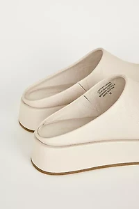 Intentionally Blank Risen Leather Platform Mule