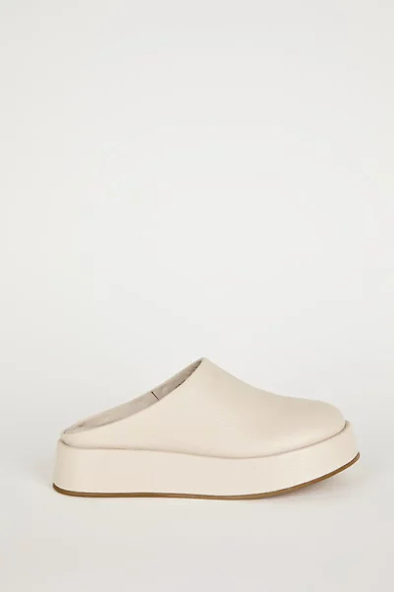 Intentionally Blank Risen Leather Platform Mule