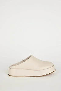 Intentionally Blank Risen Leather Platform Mule