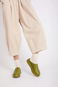 Intentionally Blank Risen Leather Platform Mule