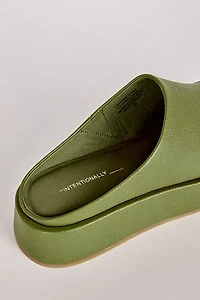 Intentionally Blank Risen Leather Platform Mule