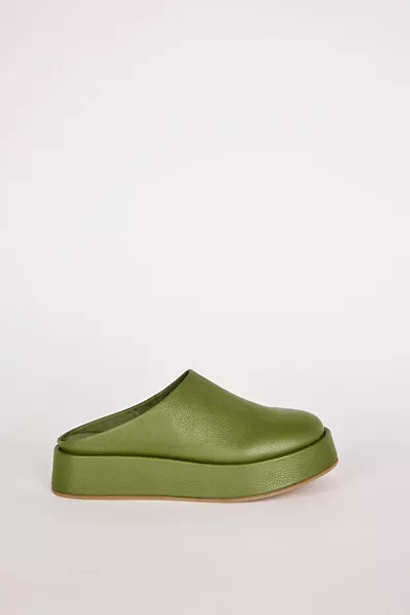 Intentionally Blank Risen Leather Platform Mule