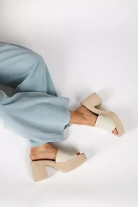 Intentionally Blank Mary Leather Mule Heel