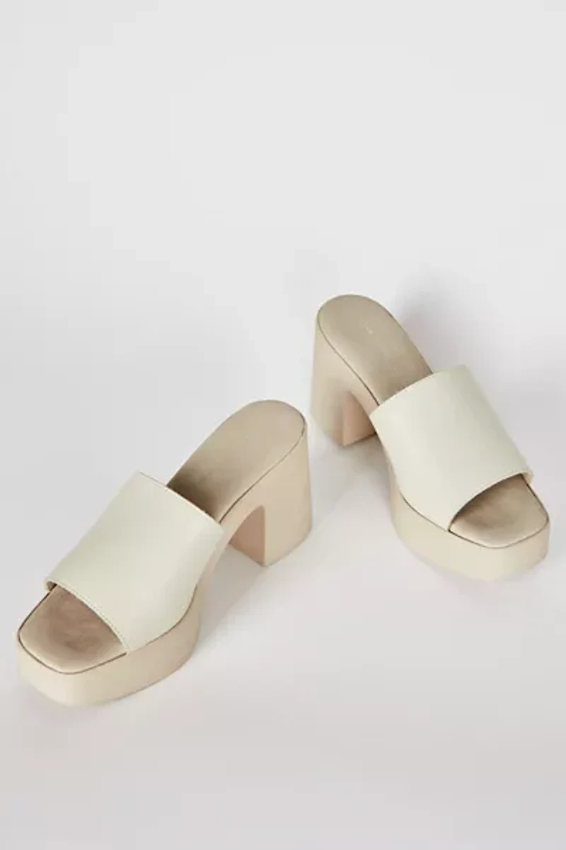 Intentionally Blank Mary Leather Mule Heel