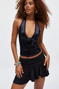 Kimchi Blue Farrah Plunge V-Neck Halter Top