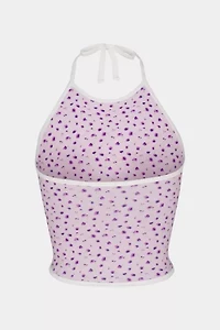 RAT BOI Lined Contrast Halter Top