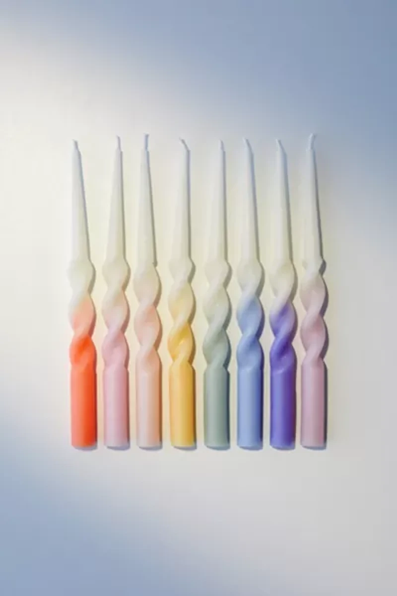 Meri Meri Rainbow Twisted Taper Candle