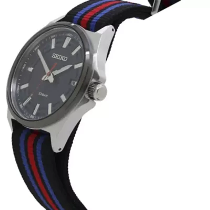 Seiko Racing Sports Quartz Analog Nylon Strap Watch