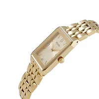 Bulova Quadra Quartz Rectangular Diamond Dial Watch