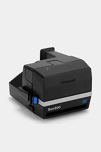 Polaroid Silver LMS Blue SE Vintage 600 Instant Camera Refurbished by Retrospekt