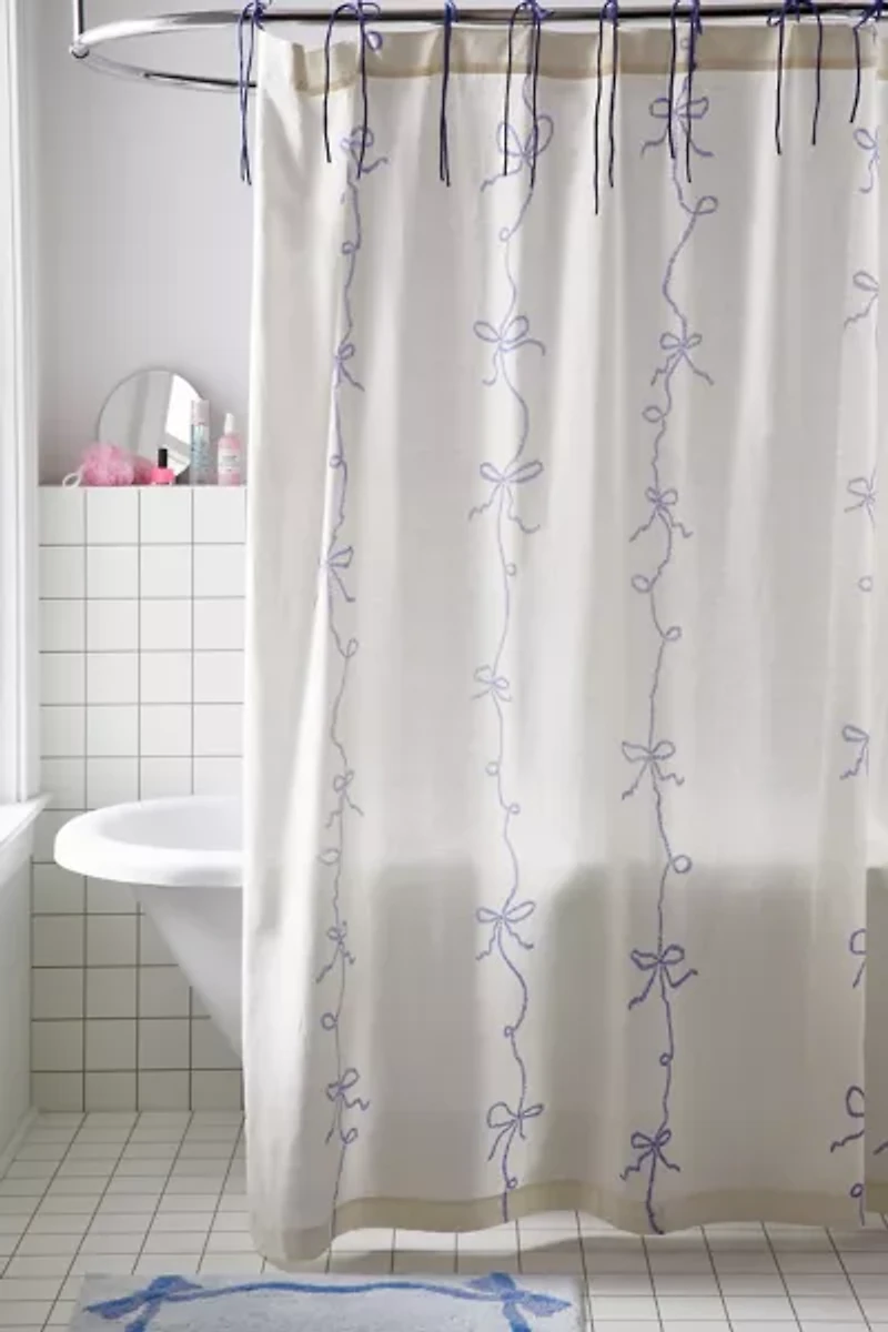 Lacey Bows Shower Curtain