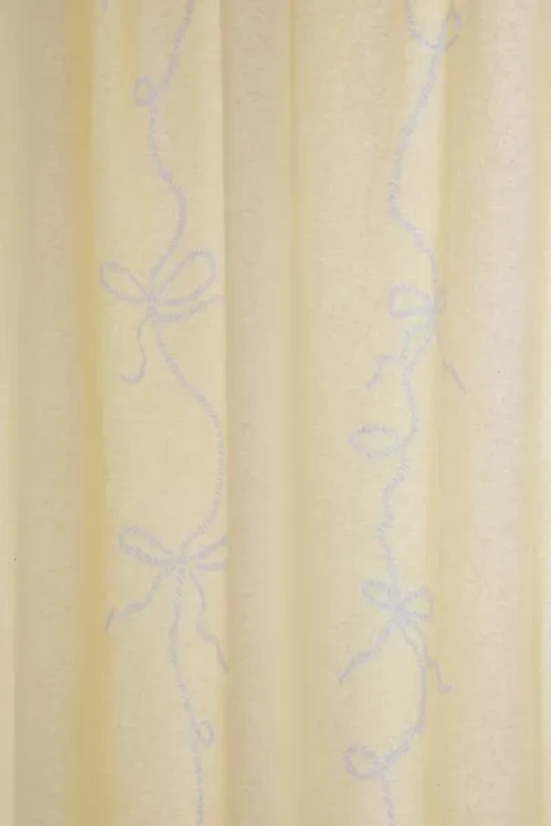 Lacey Bows Cotton Shower Curtain