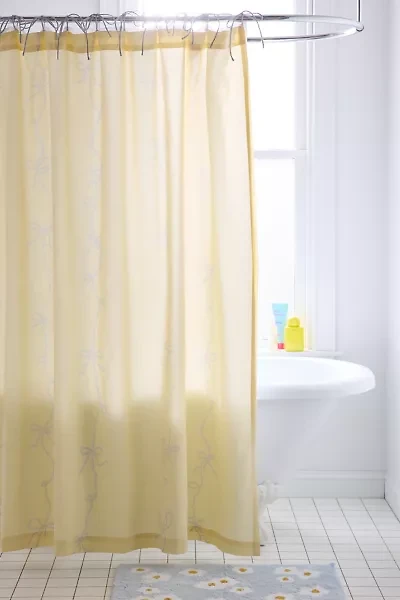 Lacey Bows Cotton Shower Curtain