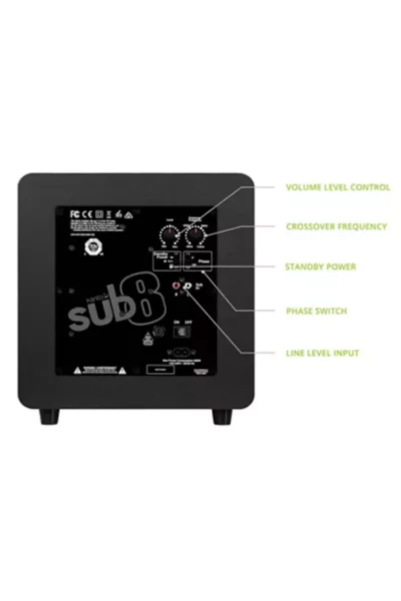 Kanto SUB8 8in Sealed Powered Subwoofer