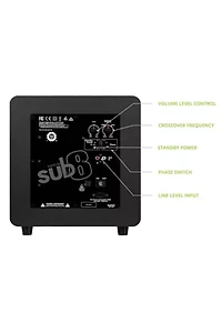 Kanto SUB8 8in Sealed Powered Subwoofer