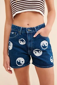 The Ragged Priest Yin-Yang Denim Shorts