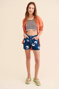 The Ragged Priest Yin-Yang Denim Shorts