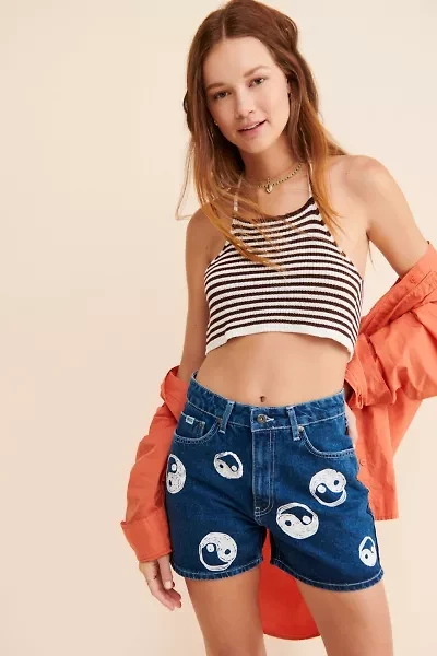 The Ragged Priest Yin-Yang Denim Shorts