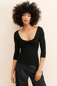 Fashion Union Dizzy Twist-Front Top