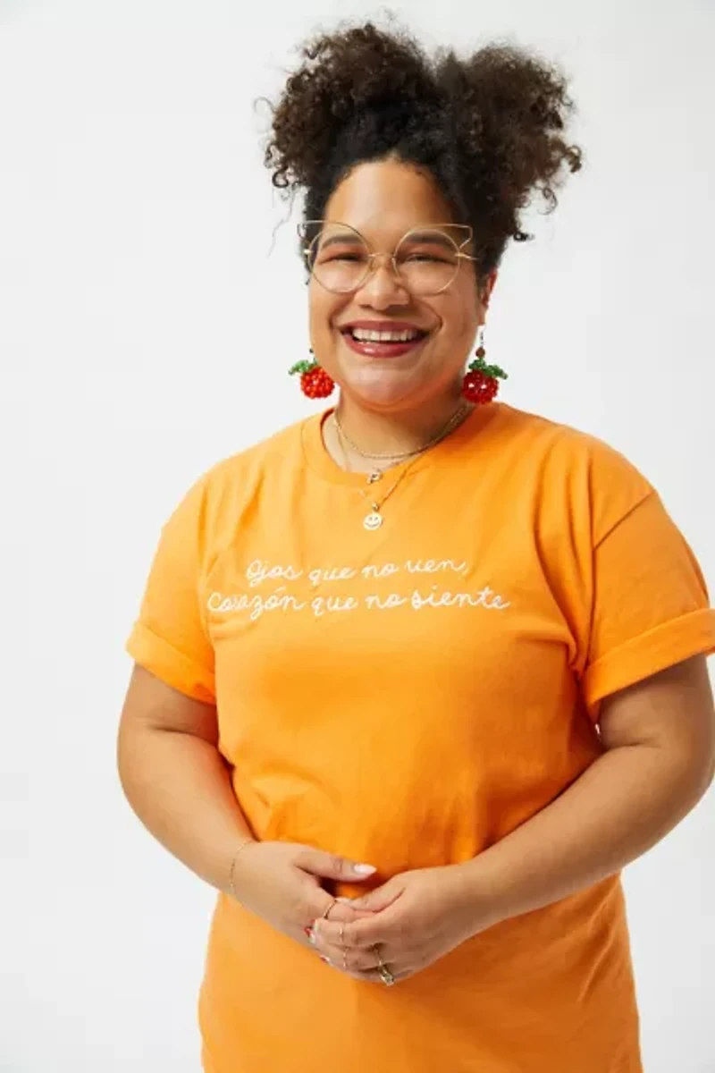 Chef Paola Velez UO Exclusive Corazon Embroidered Tee