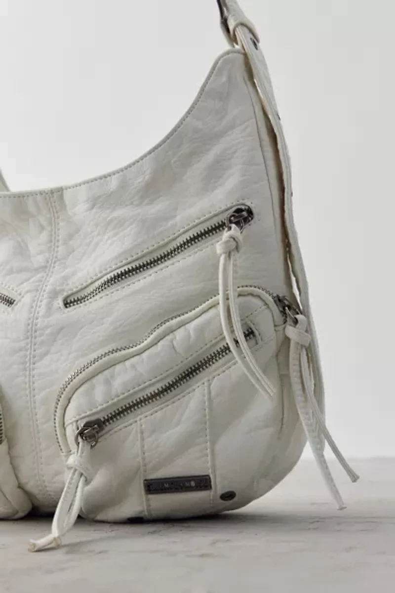 Silence + Noise Utility Washed Zippered Shoulder Bag