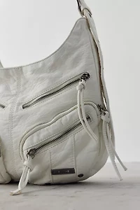 Silence + Noise Utility Washed Zippered Shoulder Bag
