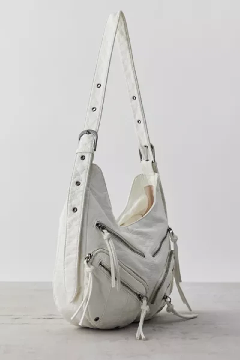 Silence + Noise Utility Washed Zippered Shoulder Bag