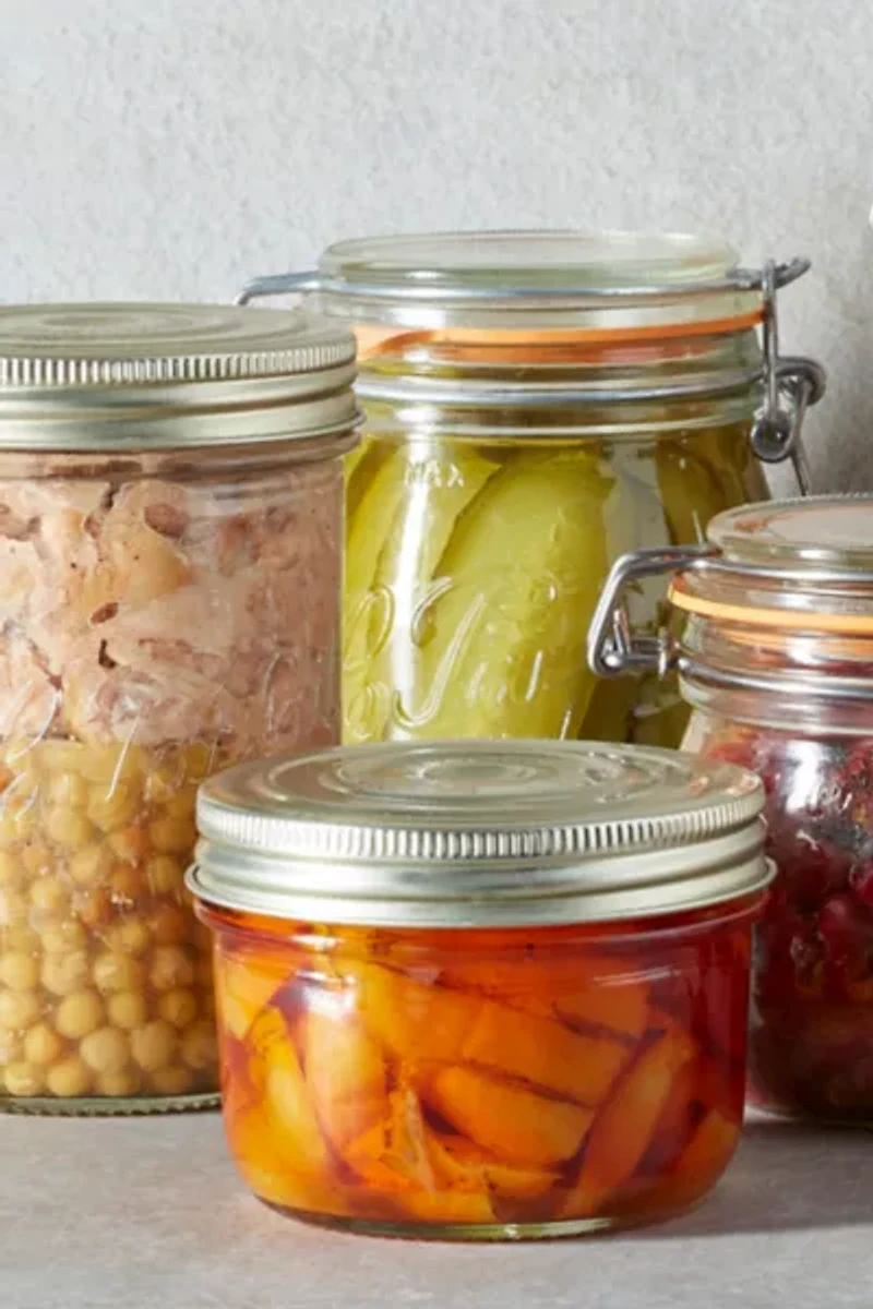 Le Parfait French Glass Canning Mason Jar Set