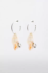 Soft Blonde Pierced Dimple Shell Earrings