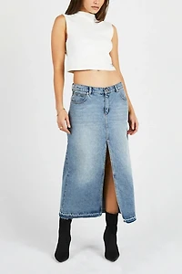Abrand 99 Denim Low Maxi Skirt