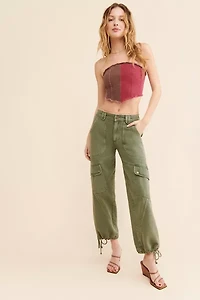 UO Leah Denim Bustier Top