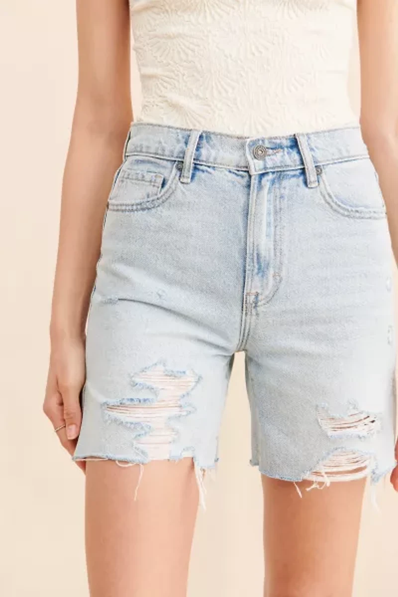 Hidden Jeans Dad Denim Shorts
