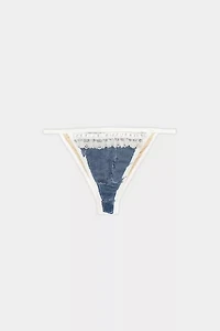 Mindblown Denim Teeny Bikini Bottom