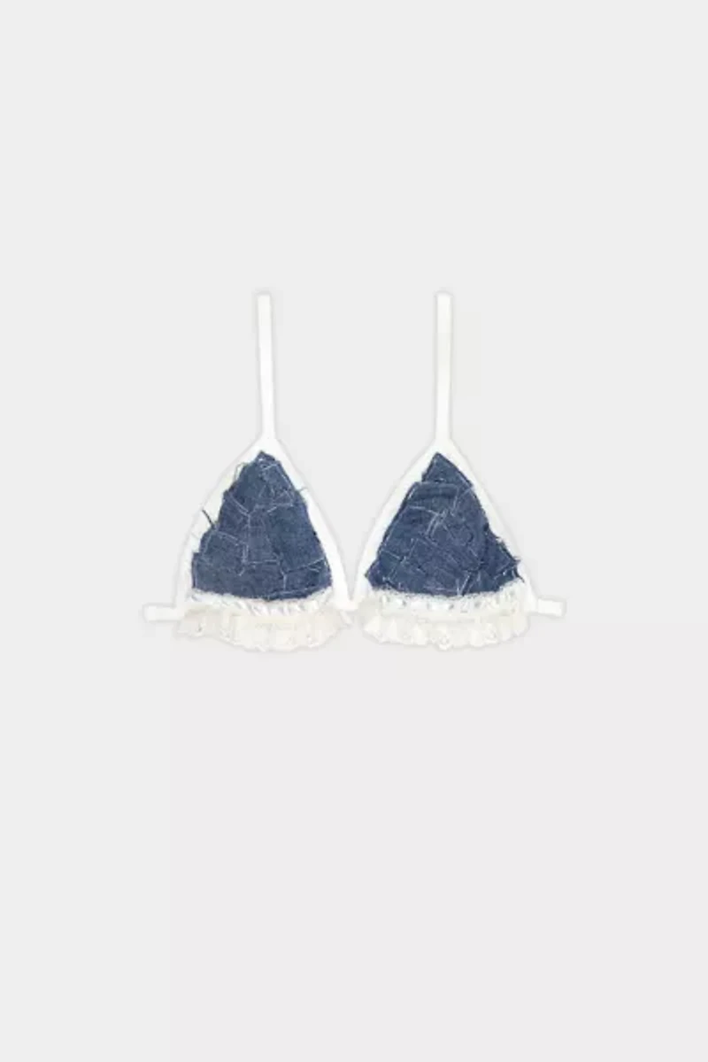 Mindblown Denim Teeny Bikini Top
