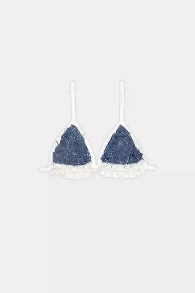 Mindblown Denim Teeny Bikini Top