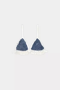 Mindblown Denim Teeny Bikini Top