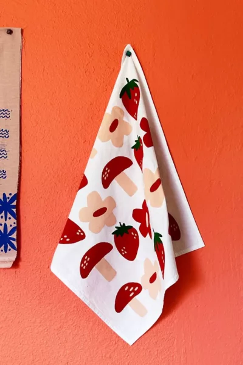 Julie Peach Berry Shroom Tea Towel