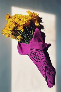 Julie Peach Picnic Tea Towel