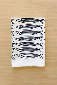 Julie Peach Sardine Tea Towel