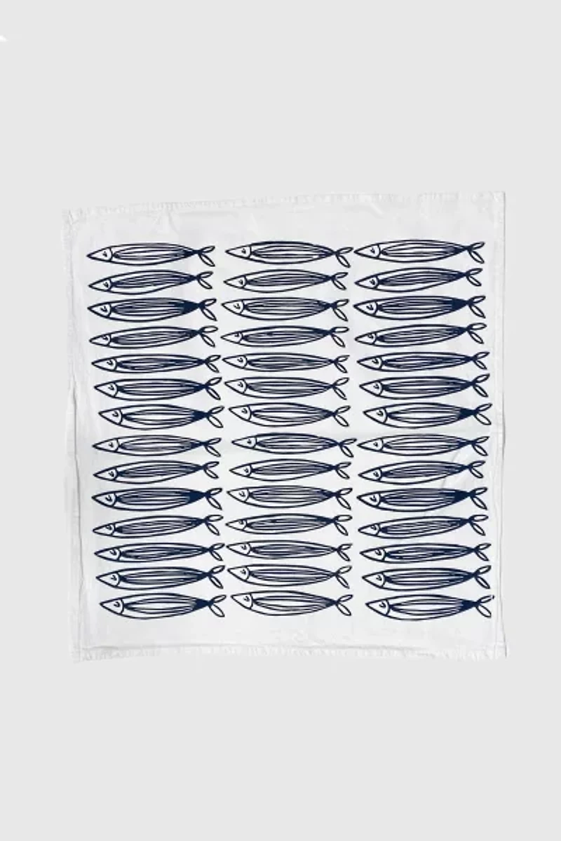Julie Peach Sardine Tea Towel
