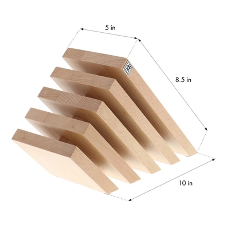 ZWILLING Slanted Beechwood Magnetic Knife Block