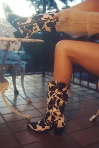 ROC Gallop Cow Print Cowboy Boot