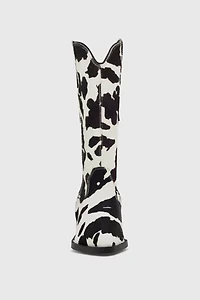 ROC Gallop Cow Print Cowboy Boot