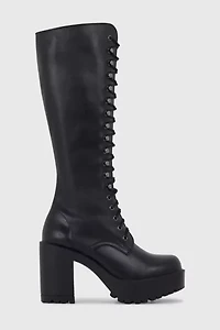 ROC Lash Heeled Leather Lace-Up Boot