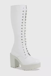 ROC Lash Heeled Leather Lace-Up Boot