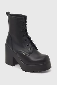 ROC Mascot Leather Lace-Up Heeled Boot