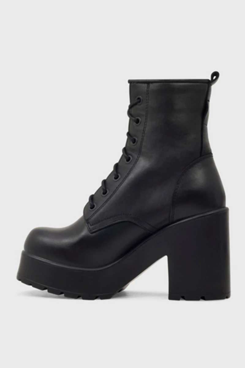 ROC Mascot Leather Lace-Up Heeled Boot