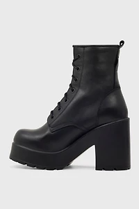 ROC Mascot Leather Lace-Up Heeled Boot