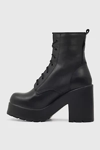 ROC Mascot Leather Lace-Up Heeled Boot